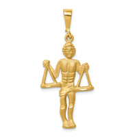 Load image into Gallery viewer, 14k Satin Diamond-cut Libra Zodiac Charm
