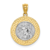 Load image into Gallery viewer, 14K w/White Rhodium Jesus Medal

