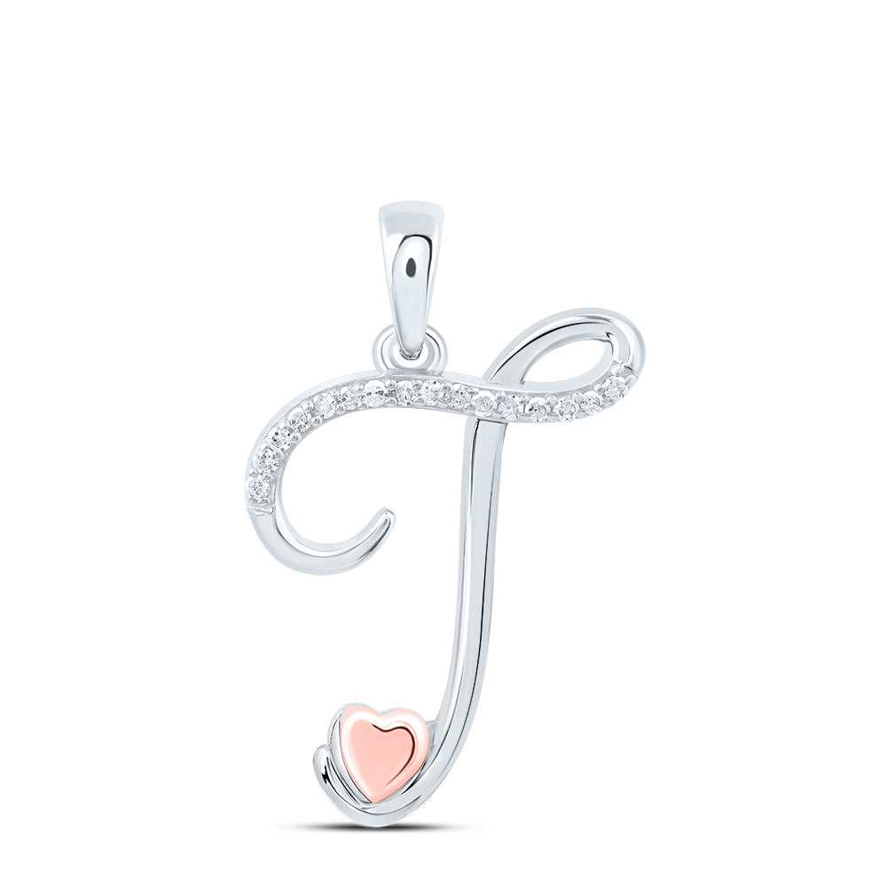 1/12CTW-DIA P1 GIFT INITIAL "T" PENDANT