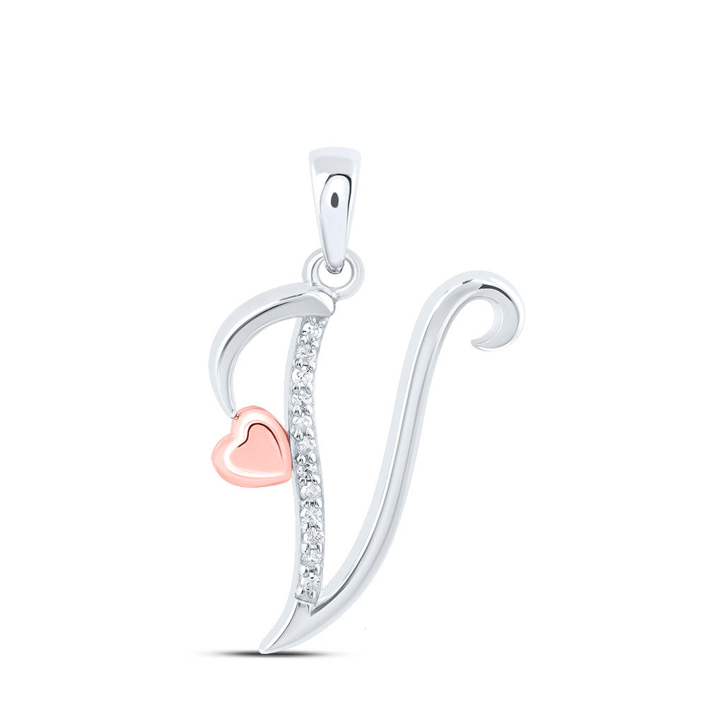 1/20CTW-DIA P1 GIFT INITIAL "V" PENDANT