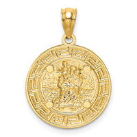 Load image into Gallery viewer, 14K w/ Rhodium St. Christopher Medal
