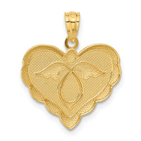 Load image into Gallery viewer, 14K Yellow Gold Angel in Heart Pendant
