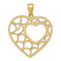 Load image into Gallery viewer, 14K Diamond-cut Heart Pendant

