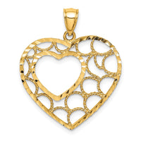 Load image into Gallery viewer, 14K Diamond-cut Heart Pendant
