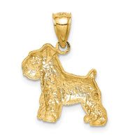Load image into Gallery viewer, 14K Diamond-cut Mini Schnauzer Pendant
