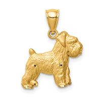 Load image into Gallery viewer, 14K Diamond-cut Mini Schnauzer Pendant
