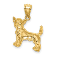 Load image into Gallery viewer, 14K Diamond-cut Chihuahua Pendant
