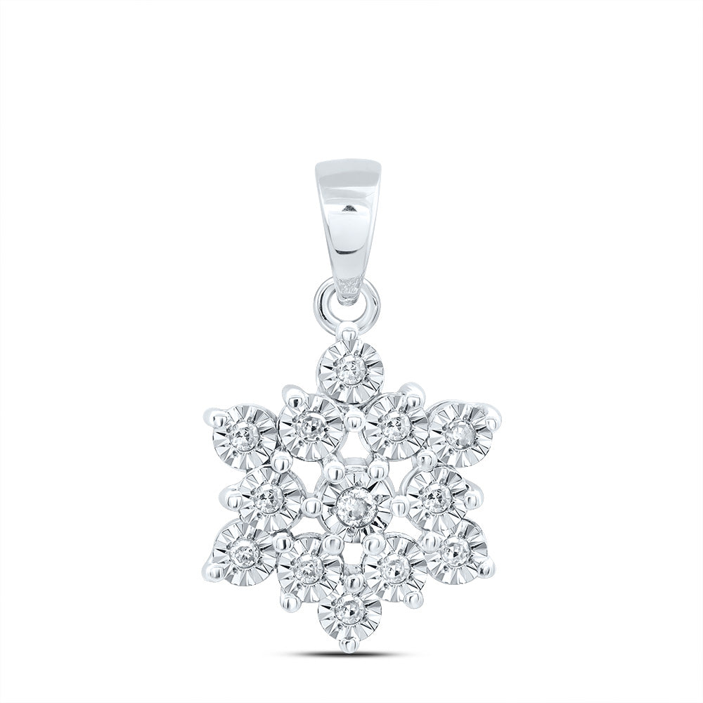 1/10CTW-DIA P1 GIFT FLOWER PENDANT