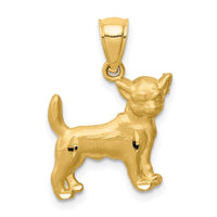 Load image into Gallery viewer, 14K Diamond-cut Chihuahua Pendant

