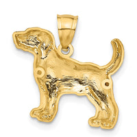 Load image into Gallery viewer, 14K Diamond-cut Beagle Pendant
