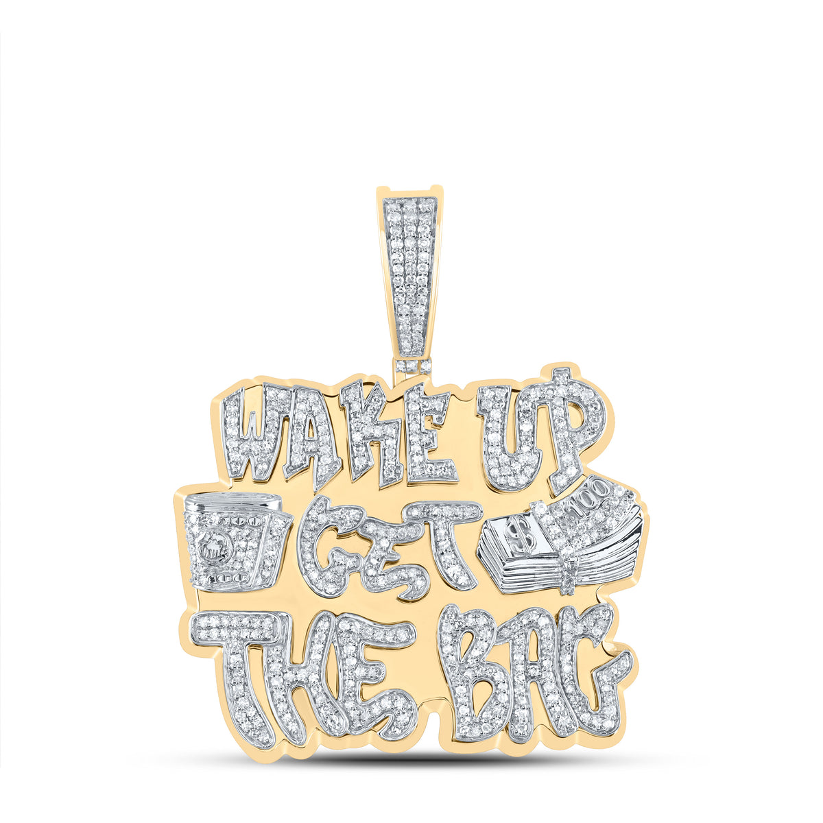 1 1/2CTW-DIA NK WAKE UP MENS CHARM