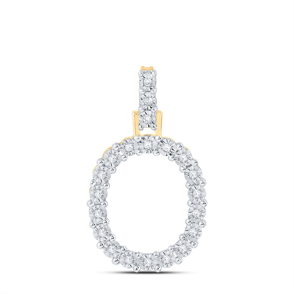 1/10CTW-DIA NK NUMBER "0"GIFT PENDANT