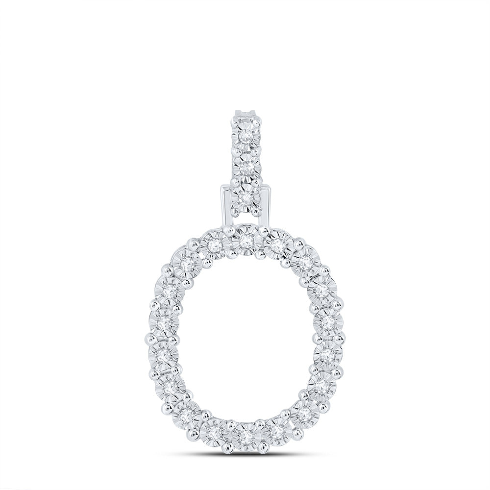 1/10CTW-DIA NK NUMBER "0"GIFT PENDANT
