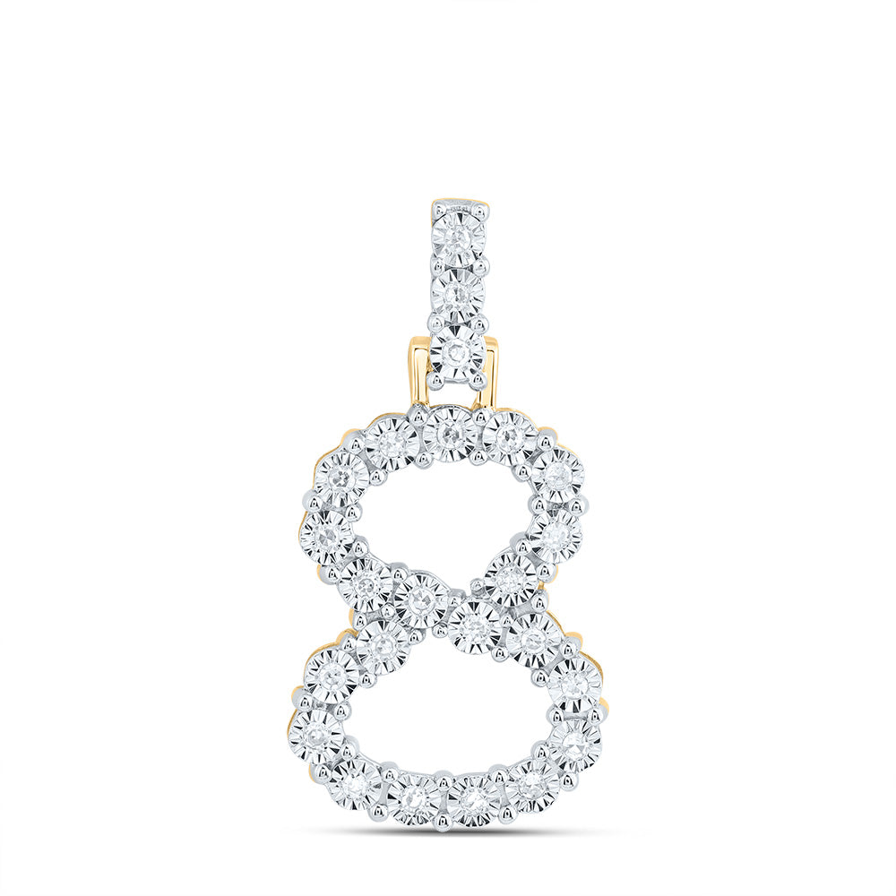 1/8CTW-DIA NK NUMBER "8"GIFT PENDANT