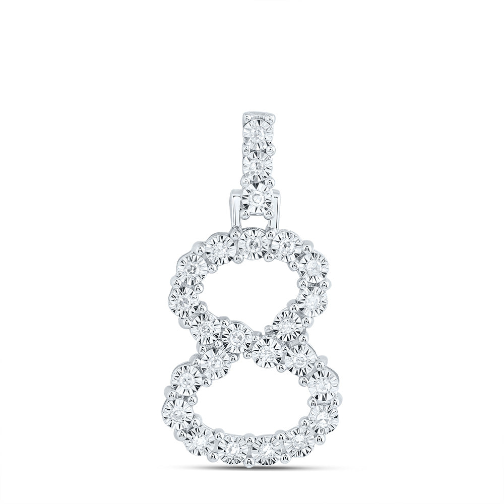 1/8CTW-DIA NK NUMBER "8"GIFT PENDANT