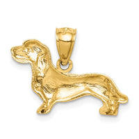 Load image into Gallery viewer, 14K Diamond-cut Dachshund Pendant
