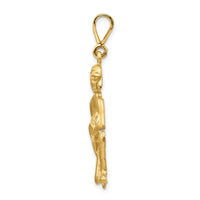 Load image into Gallery viewer, 14k Satin Diamond-cut Aquarius Zodiac Charm
