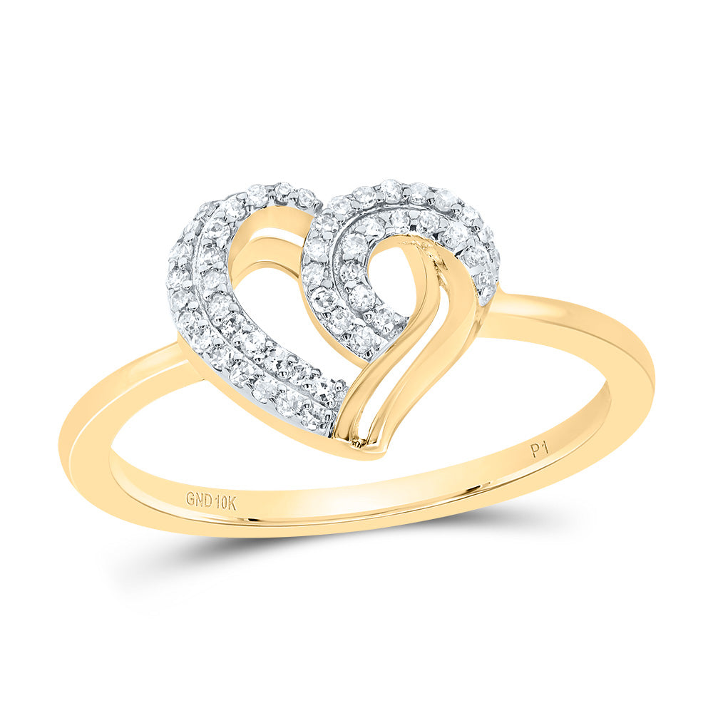 1/6CTW-DIA P1 GIFT HEART RING