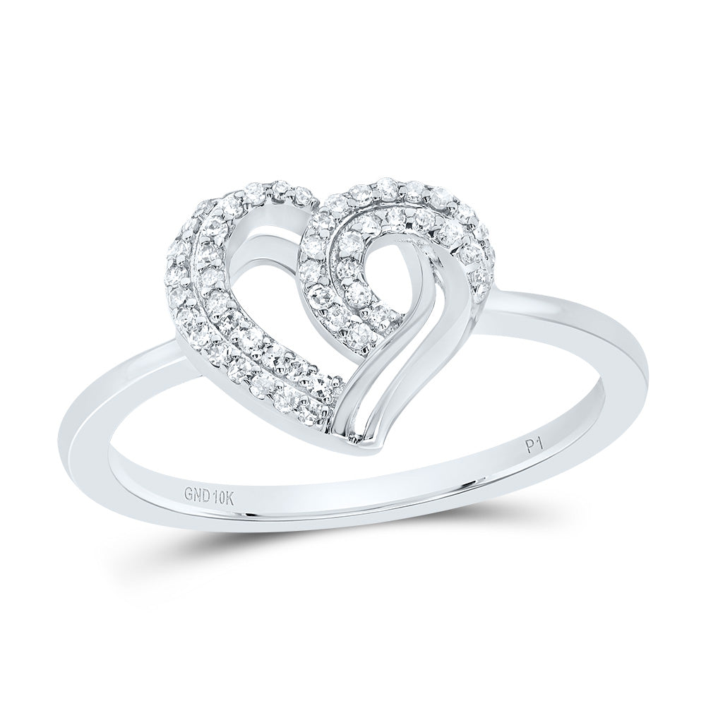 1/6CTW-DIA P1 GIFT HEART RING