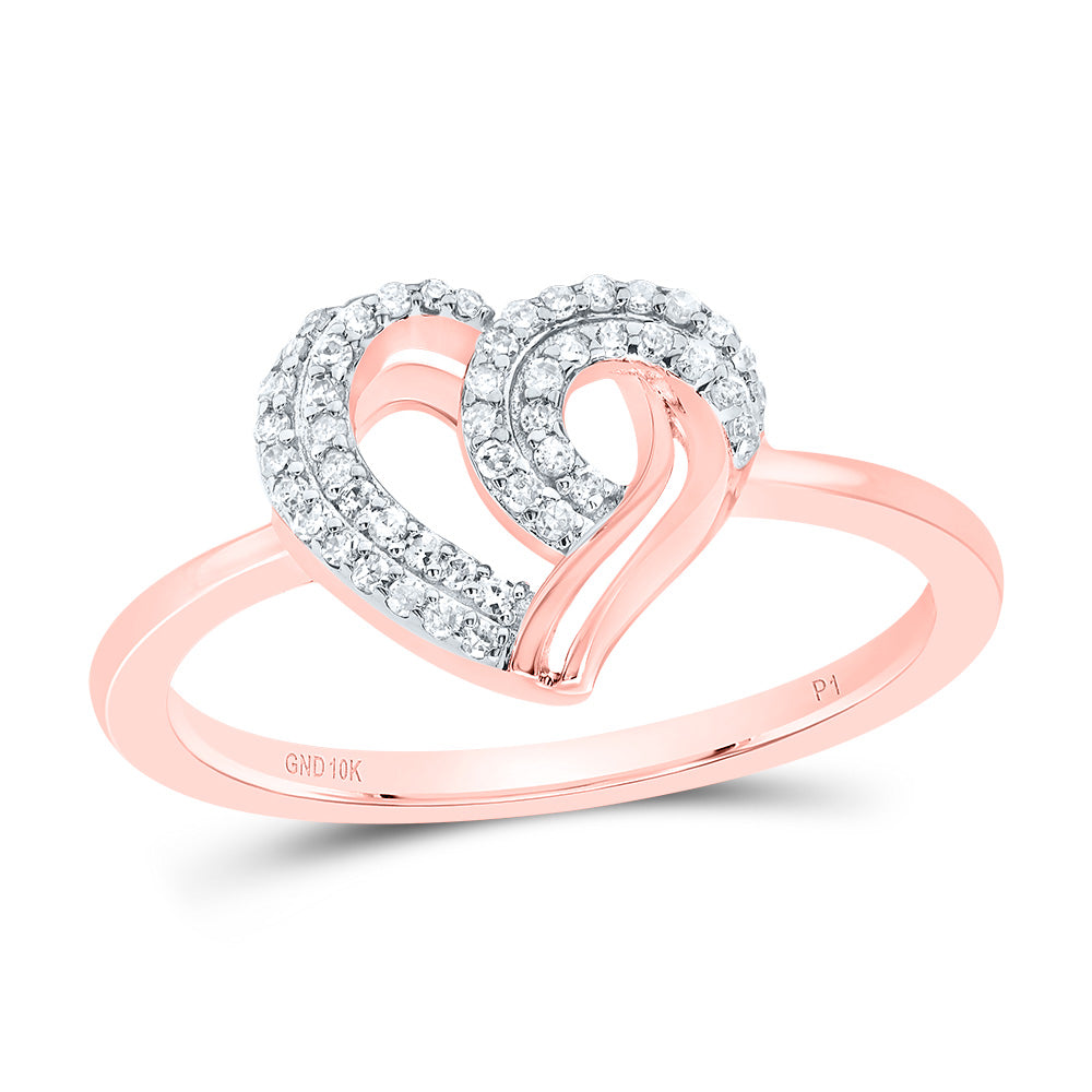 1/6CTW-DIA P1 GIFT HEART RING