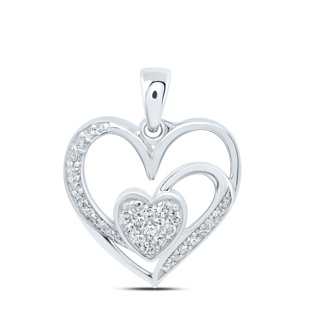 1/6CTW-DIA P1 GIFT HEART PENDANT