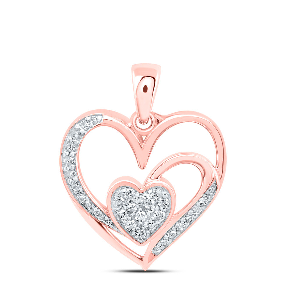 1/6CTW-DIA P1 GIFT HEART PENDANT