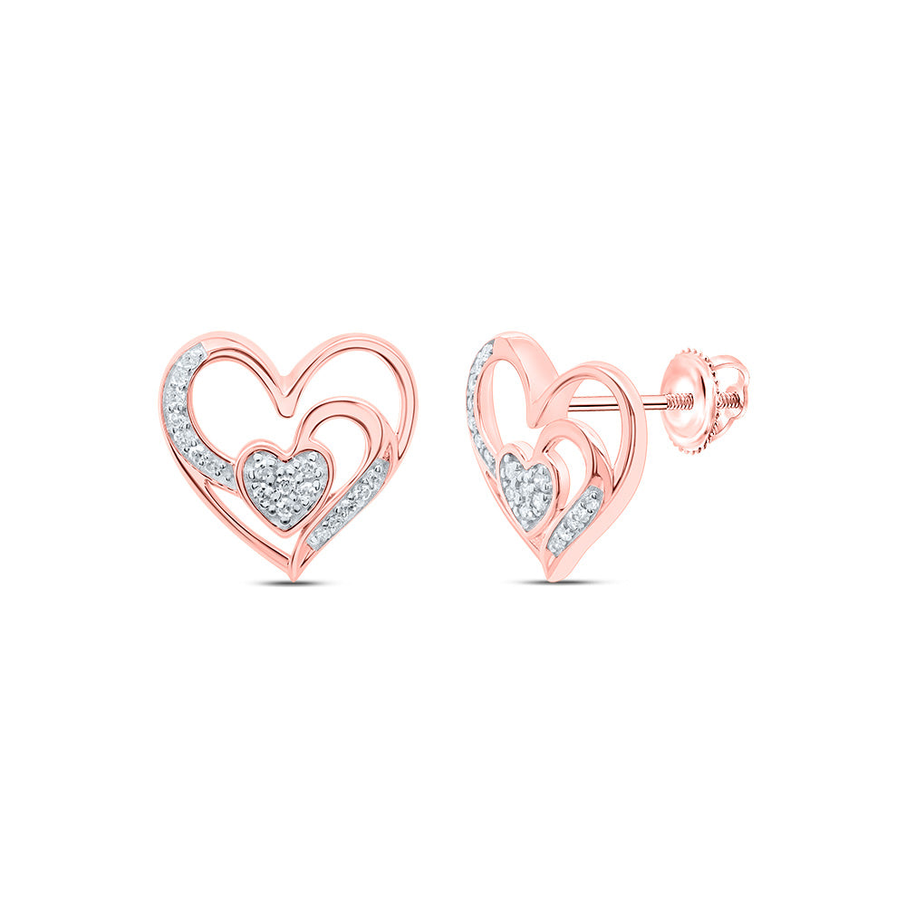 1/10CTW-DIA P1 GIFT HEART EARRING