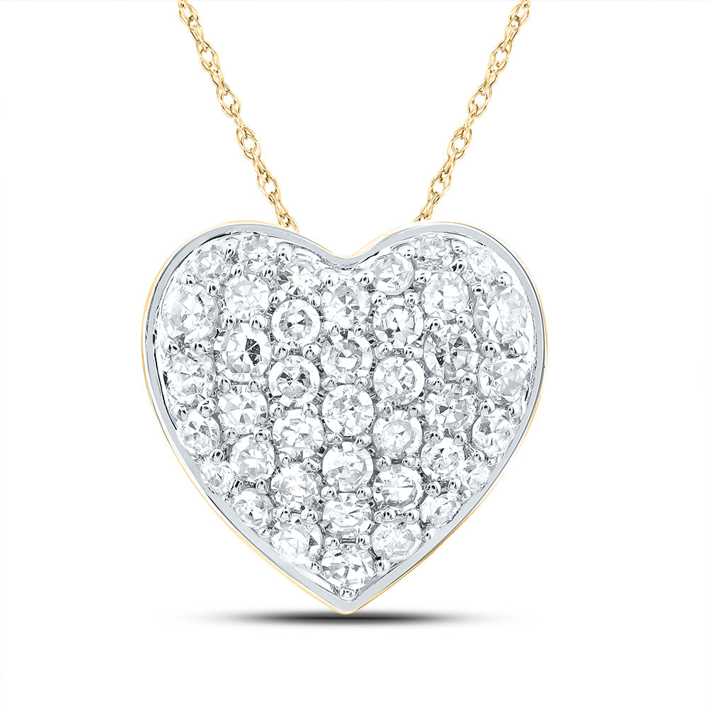 1/5CTW-DIA CN GIFT HEART PENDANT