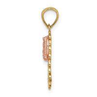 Load image into Gallery viewer, 14K Two-tone w/White Rhodium Lady of Guadalupe 15 Pendant
