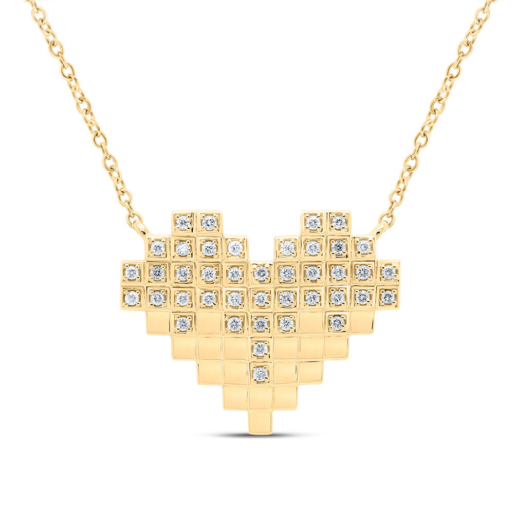 1/6CTW-DIA CN FASHION HEART NECKLACE (18 INCH)