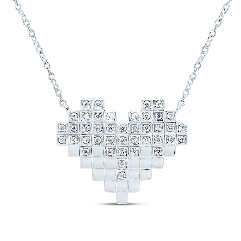 1/6CTW-DIA CN FASHION HEART NECKLACE (18 INCH)
