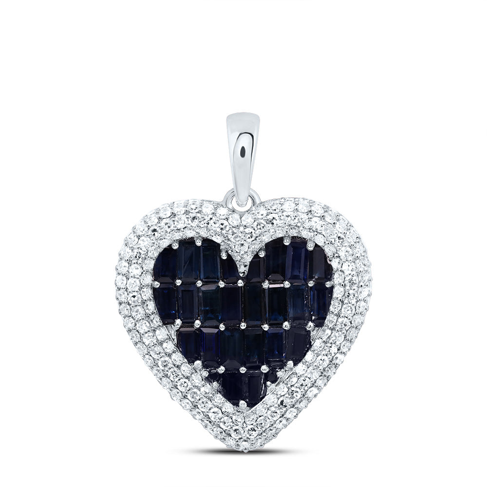 1CTW-DIA CN 0.02CTW-RD-BS, 1 7/8CTW-BAG-BS, NAT GEM HEART PENDANT