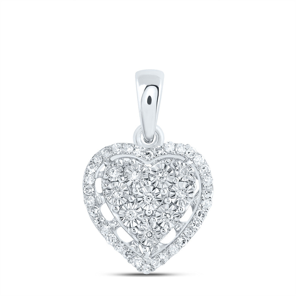1/8CTW-DIA P1 GIFT HEART PENDANT