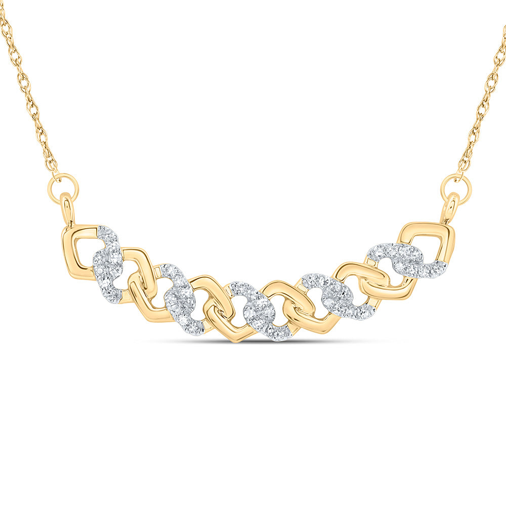 1/6CTW-DIA CN 10.4MM GIFT CUBAN NECKLACE (18 INCH)