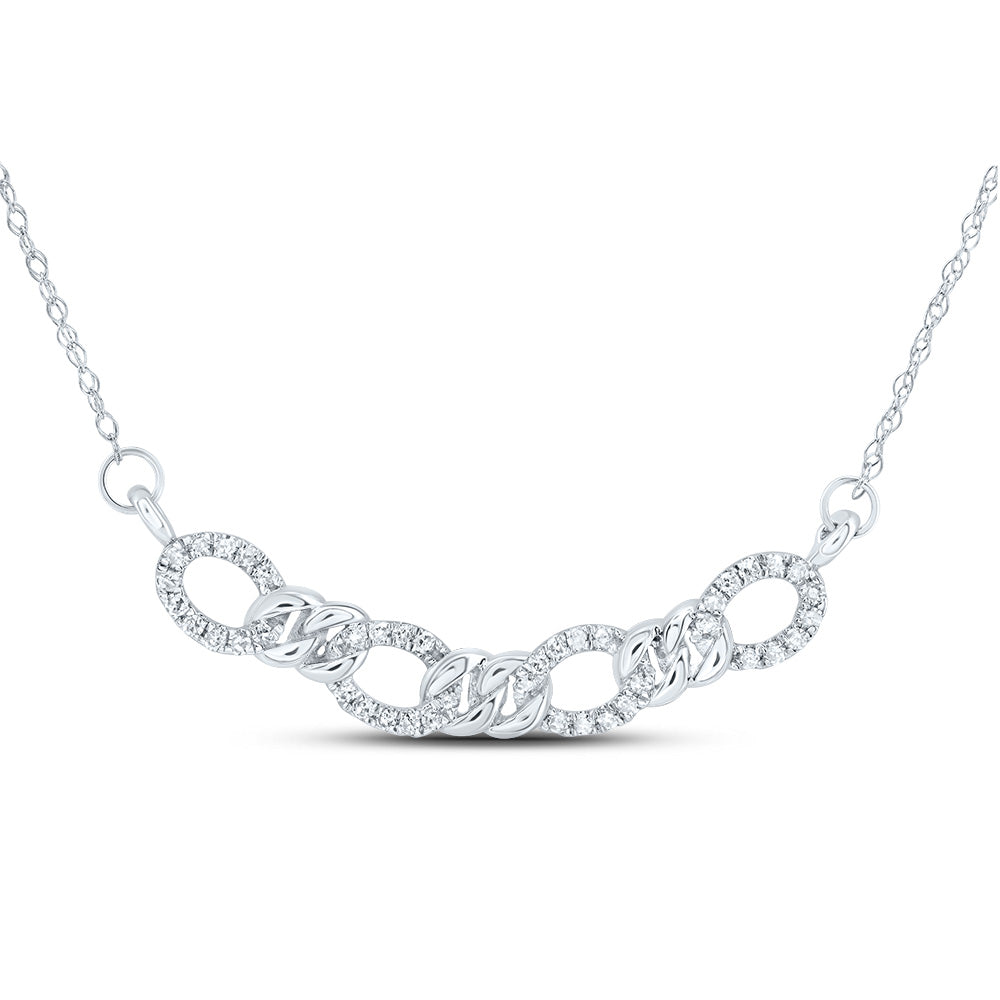 1/6CTW-DIA CN 9.20MM GIFT CUBAN NECKLACE (18 INCH)