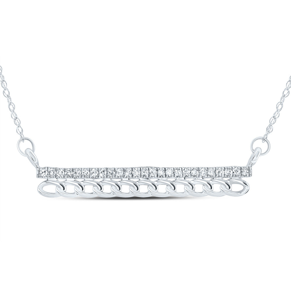 1/8CTW-DIA CN  3.40MM GIFT CUBAN NECKLACE (18 INCH)