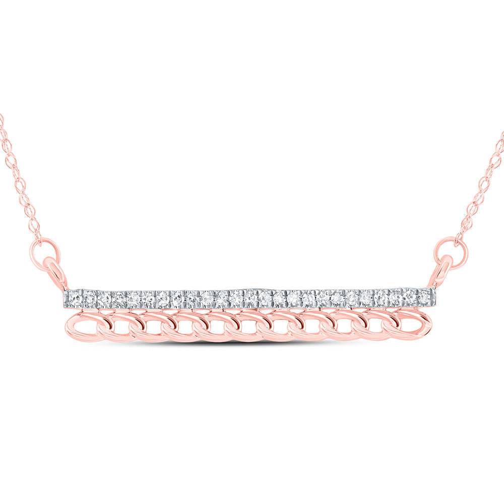 1/8CTW-DIA CN 3.40MM  GIFT CUBAN NECKLACE (18 INCH)