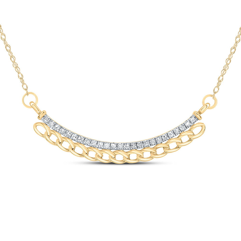 1/8CTW-DIA CN 9.40MM GIFT CUBAN NECKLACE (18 INCH)