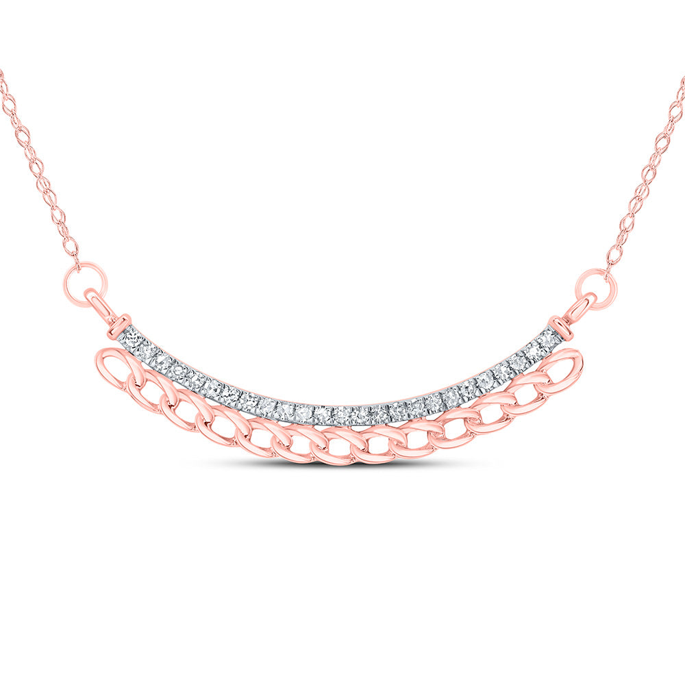 1/8CTW-DIA CN 9.40MM GIFT CUBAN NECKLACE (18 INCH)