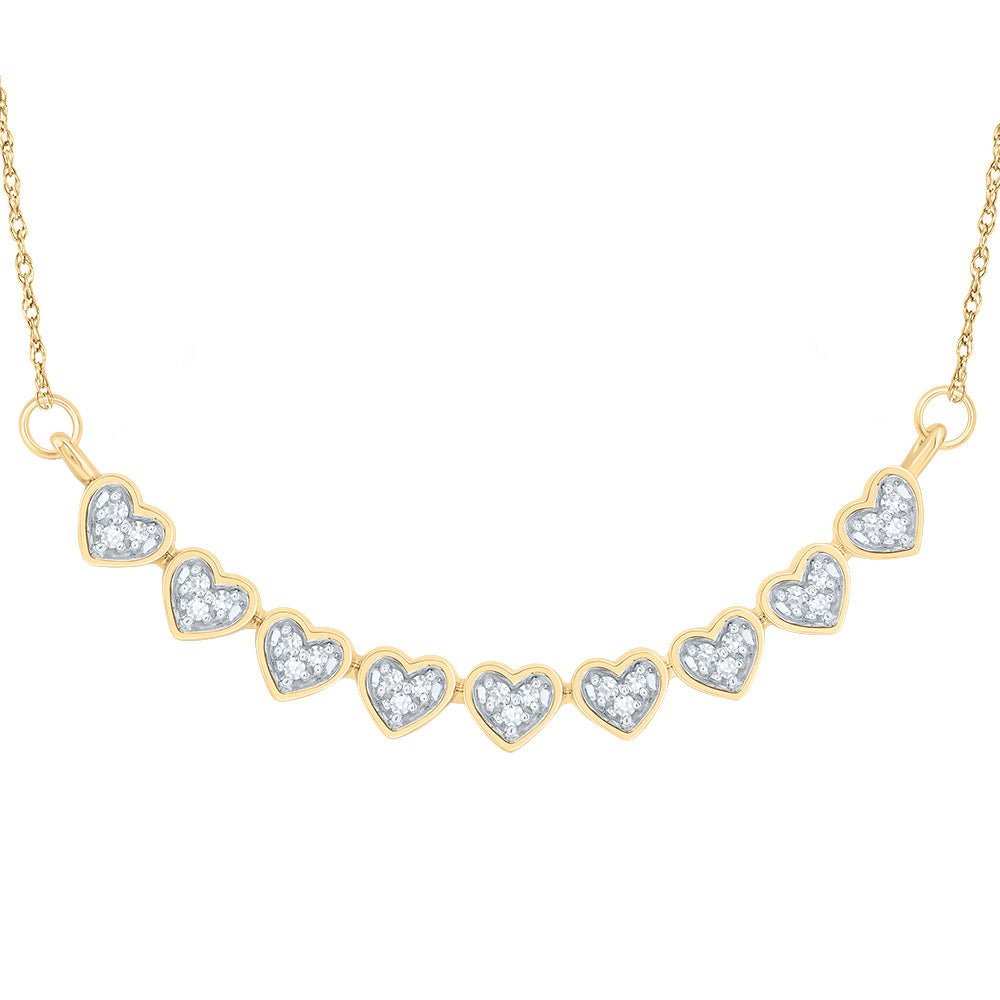 1/10CTW-DIA CN 8.80MM GIFT HEART NECKLACE (18 INCH)