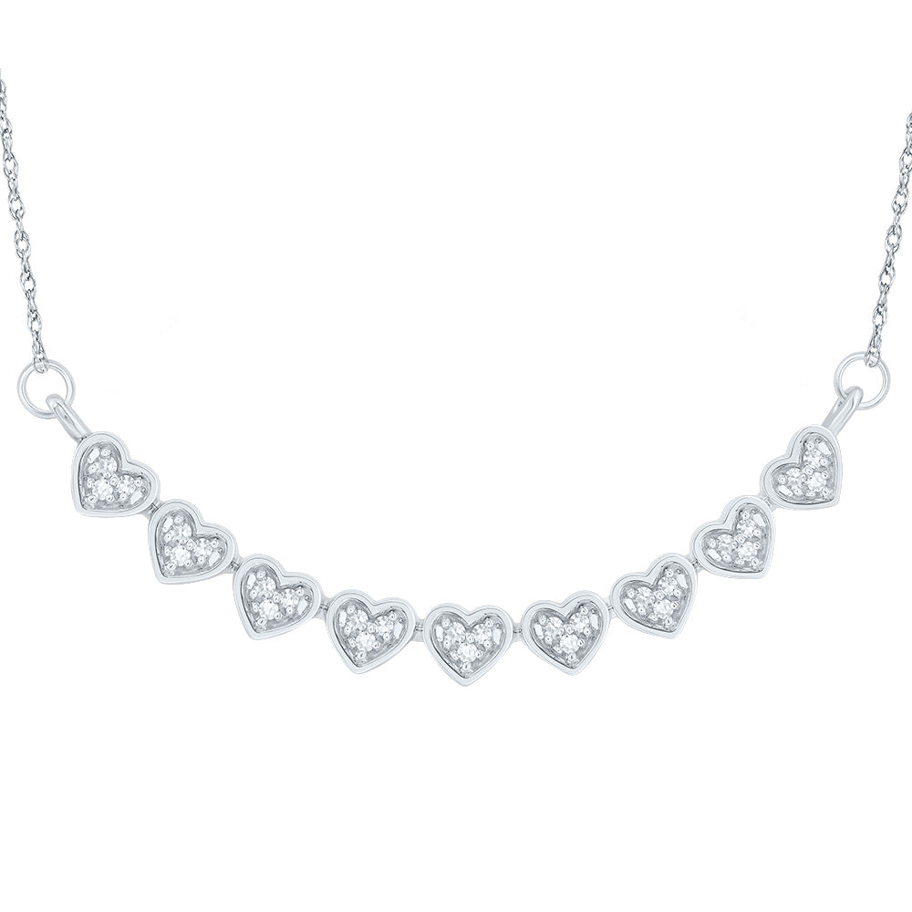 1/10CTW-DIA CN  8.8MM GIFT HEART NECKLACE (18 INCH)