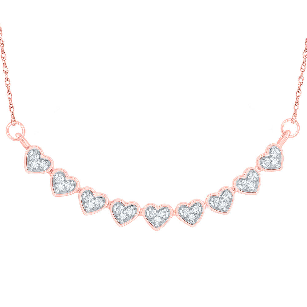 1/10CTW-DIA CN 8.80MM GIFT HEART NECKLACE (18 INCH)