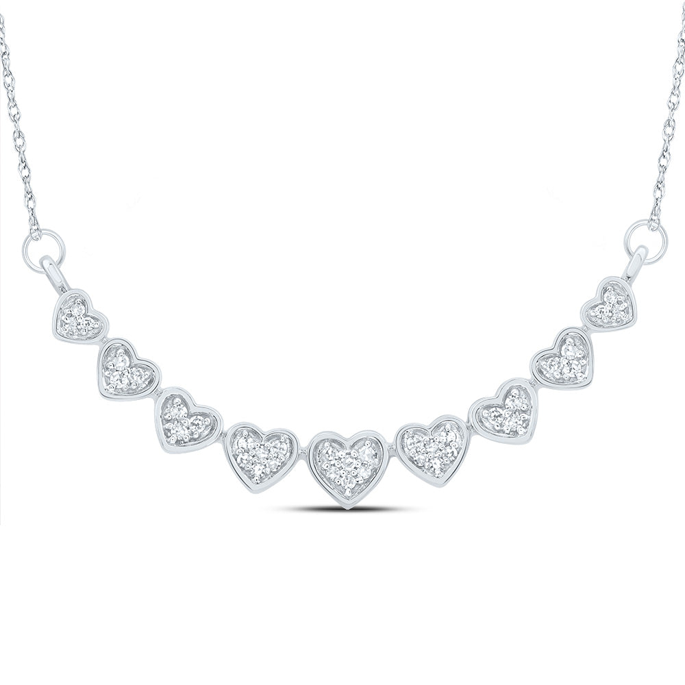 1/6CTW-DIA CN GIFT HEART NECKLACE (18 INCH)