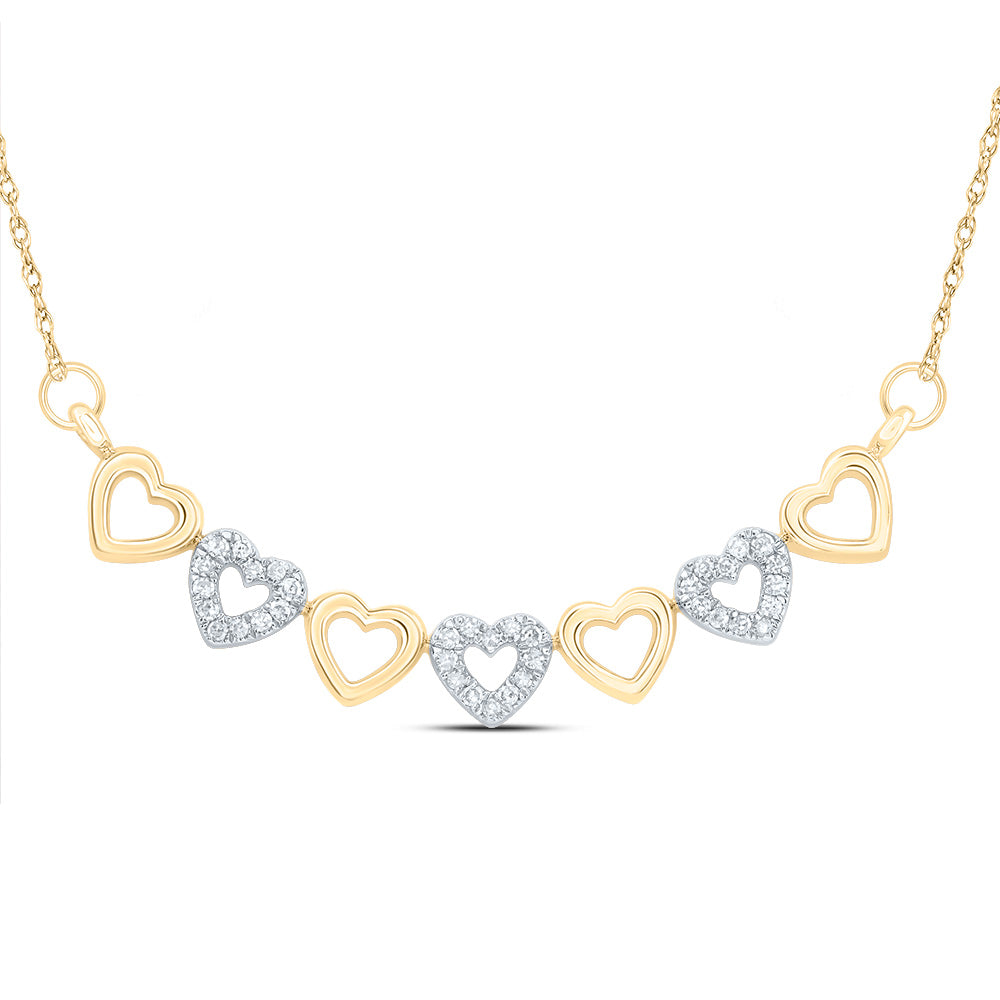 1/8CTW-DIA CN GIFT HEART NECKLACE (18 INCH)