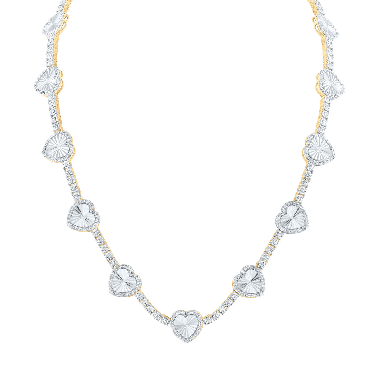 4 1/4CTW-DIA NK FASHION HEART NECKLACE (18 INCH)