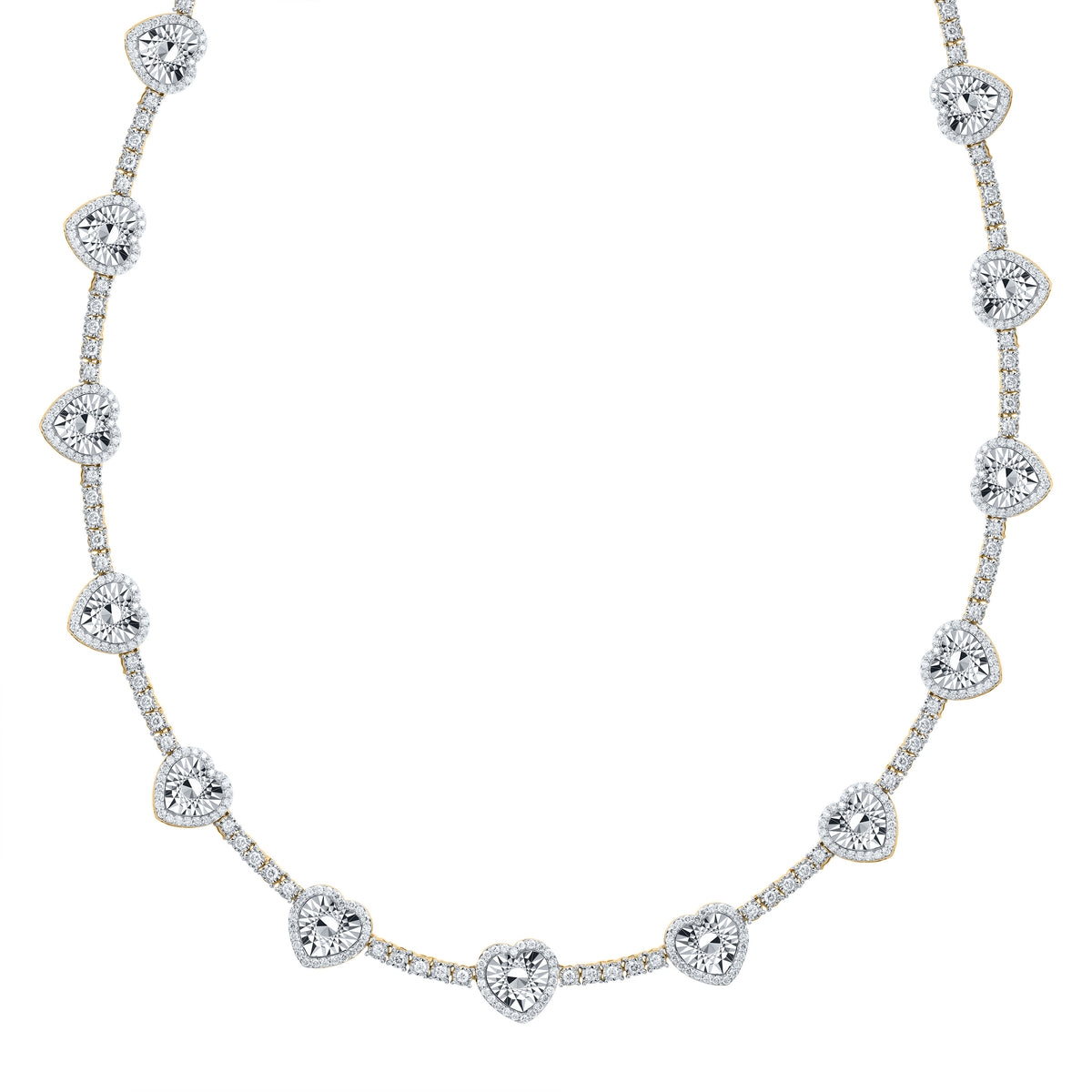 4 1/3CTW-DIA NK FASHION HEART NECKLACE (18 INCH)