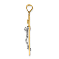 Load image into Gallery viewer, 14K Two-tone INRI Crucifix Pendant
