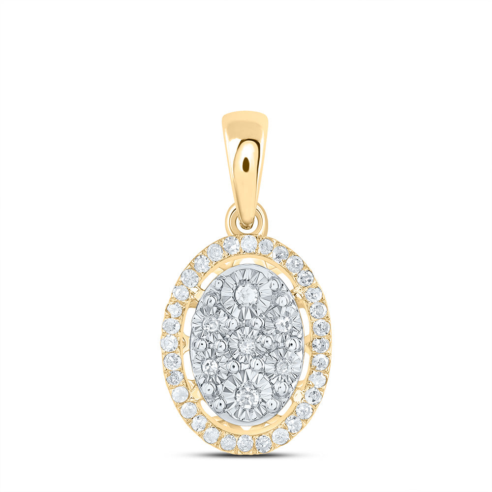 1/8CTW-DIA P1 GIFT OVAL PENDANT