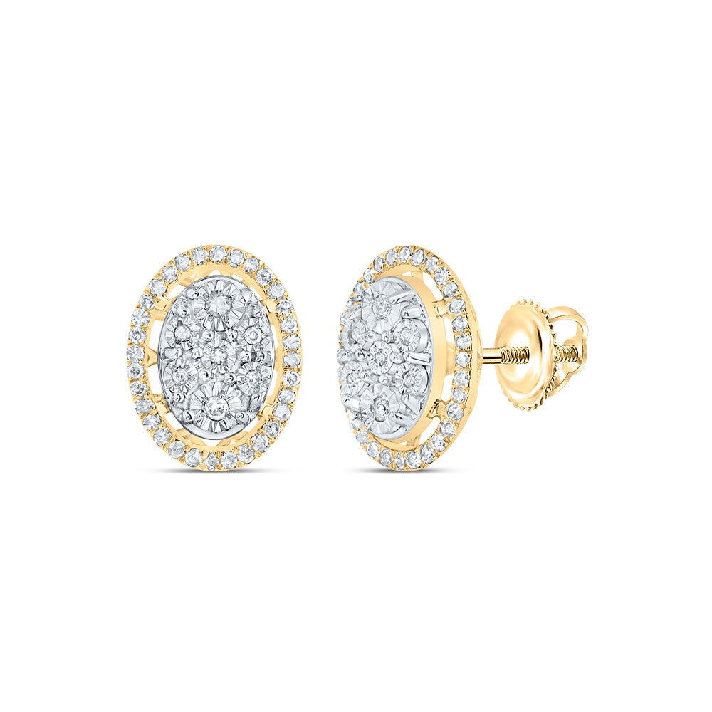 1/4CTW-DIA P1 GIFT OVAL STUD EARRING