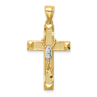 Load image into Gallery viewer, 14K w/Rhodium Cross w/Rosary Pendant
